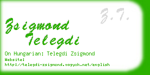 zsigmond telegdi business card